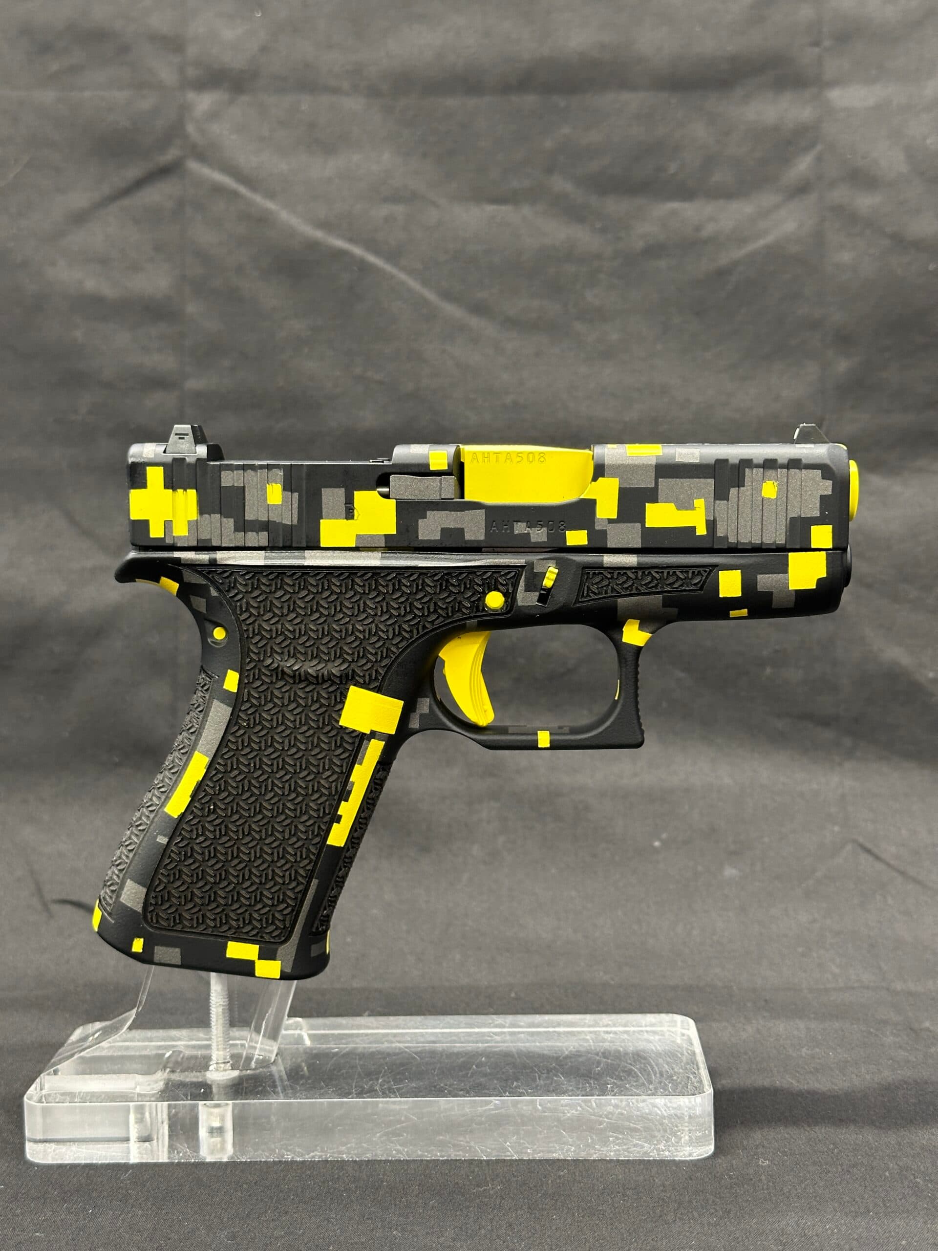 Glock G43X Yellow Digi Cam Weapon DNA